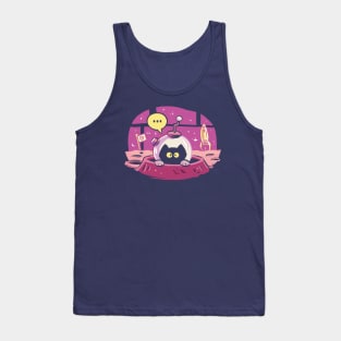 Timid Space Cat (No Line Varient) Tank Top